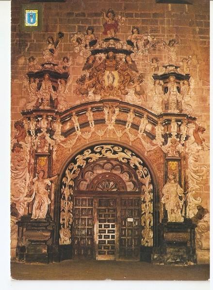 Postal 047137 : Santa Maria de Veruela (Zaragoza). Monasterio del siglo XII. Puerta Barroca entrada de la Sacristia