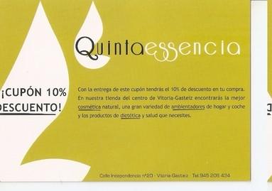 Postal 047898 : Quintaessencia tienda del centro de Vitoria-Gasteiz. Cupon descuento