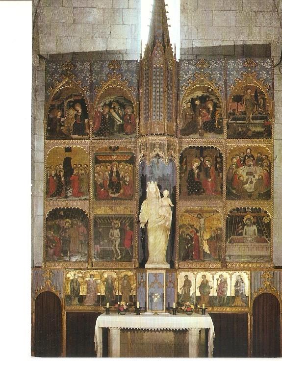 Postal 022082 : Retablo de nuestra señora del Roser, segle XV