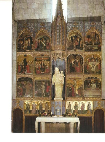 Postal 022082 : Retablo de nuestra señora del Roser, segle XV