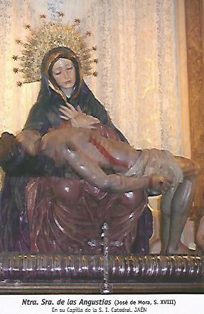 POSTAL 54751: Virgen de las Angustias de Jose de Mora siglo XVIII. Jaen