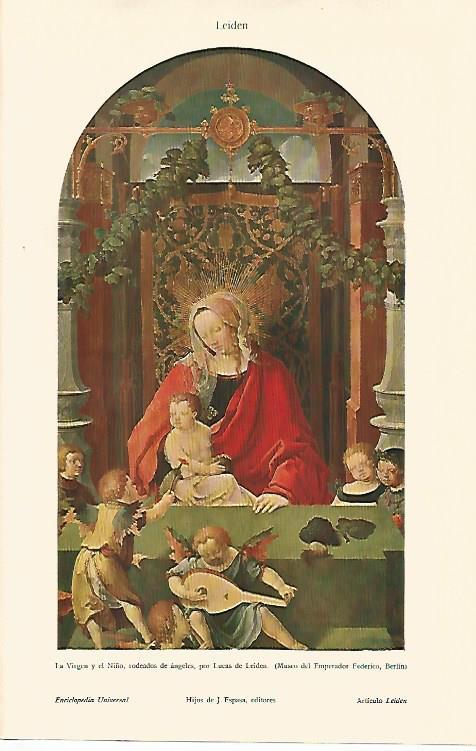 LAMINA ESPASA 9118: La Virgen y el Niño por L. Leiden