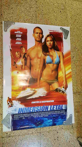 Poster de cine: Inmersion letal. Paul Walker, Jessica Alba