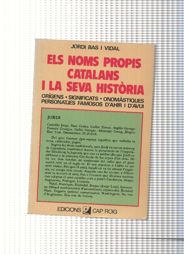 Els noms propis catalans i la seva historia