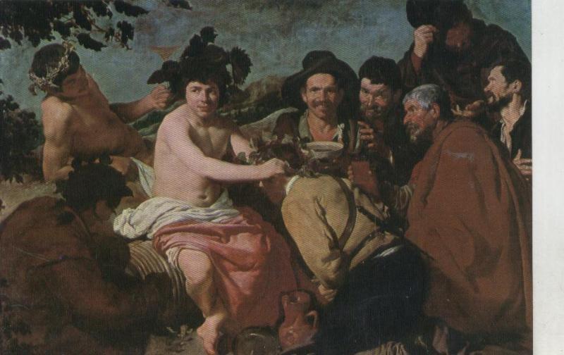 Postal : Museo del Prado: Los borrachos (Velazquez)
