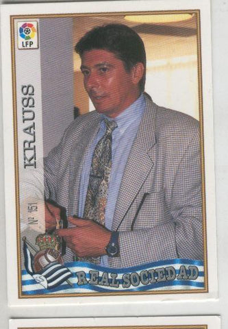 Cromo Liga 97/98: Real Sociedad numero 151: Krauss (entrenador)