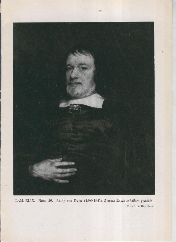 La coleccion Cambo, lamina 49: Anton van Dyck: Retrato de un caballero genoves
