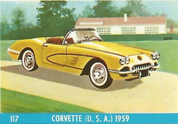 CROMO CHOCOLATES LAS COMAS - Auto al dia no 117 - Corvette 1959