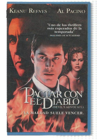 Cine VHS: PACTAR CON EL DIABLO - Keanu Reeves, Al Pacino (Warner)