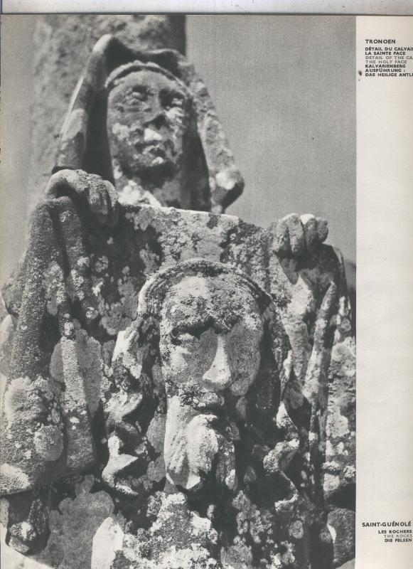 Lamina: La Bretagne: Tronoen: Detail du calvaire: La sainte face