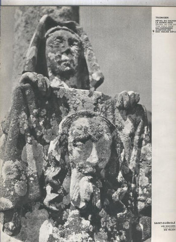 Lamina: La Bretagne: Tronoen: Detail du calvaire: La sainte face