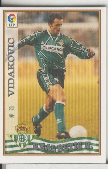Cromos: Las Fichas de la liga 97-98: Real Betis numero 073: Vidakovic