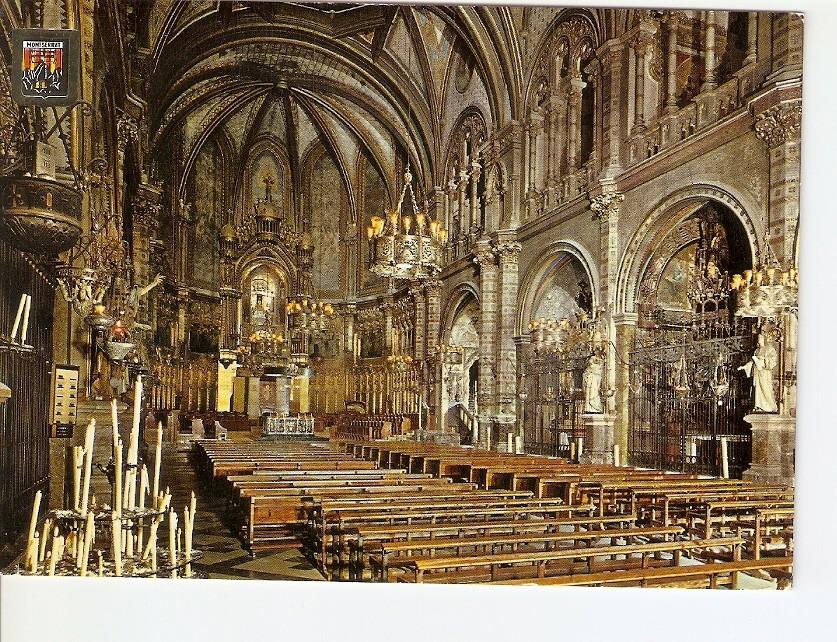 Postal 029470 : Montserrat interior de la Basilica