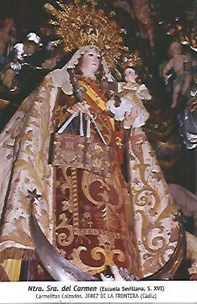 POSTAL 54761: Virgen del Carmen (siglo XVI). Jerez de la Frontera Cadiz