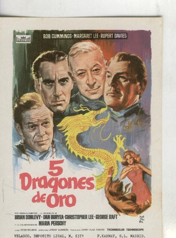 Programas de Cine: 5 dragones de oro - NO CONFUNDIR CON LA PELICULA