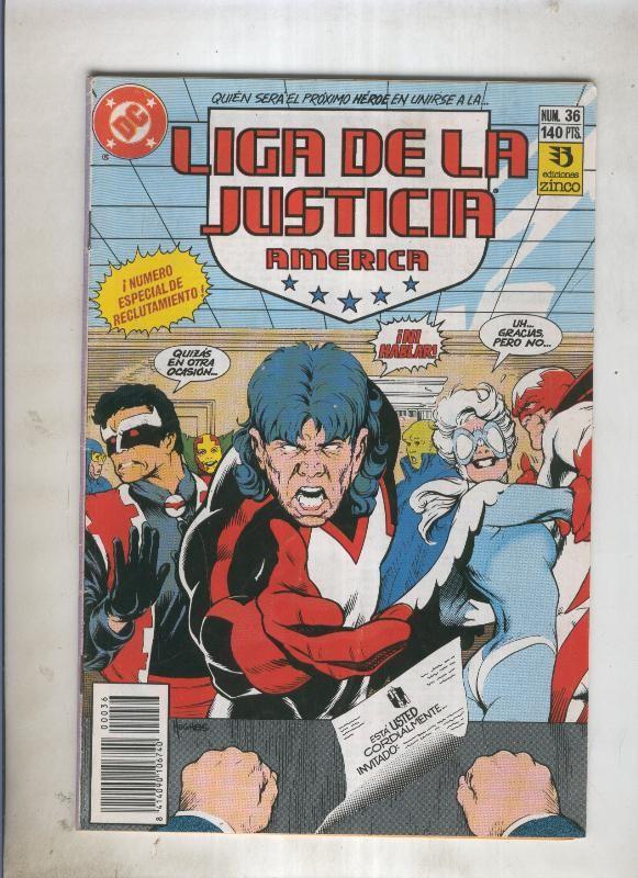 Liga de la Justicia America numero 36 (numerado 1 en trasera)