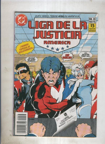 Liga de la Justicia America numero 36 (numerado 1 en trasera)