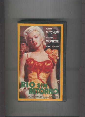 Video VHS: Rio sin retorno (Robert Mitchum y Marilyn Monroe)