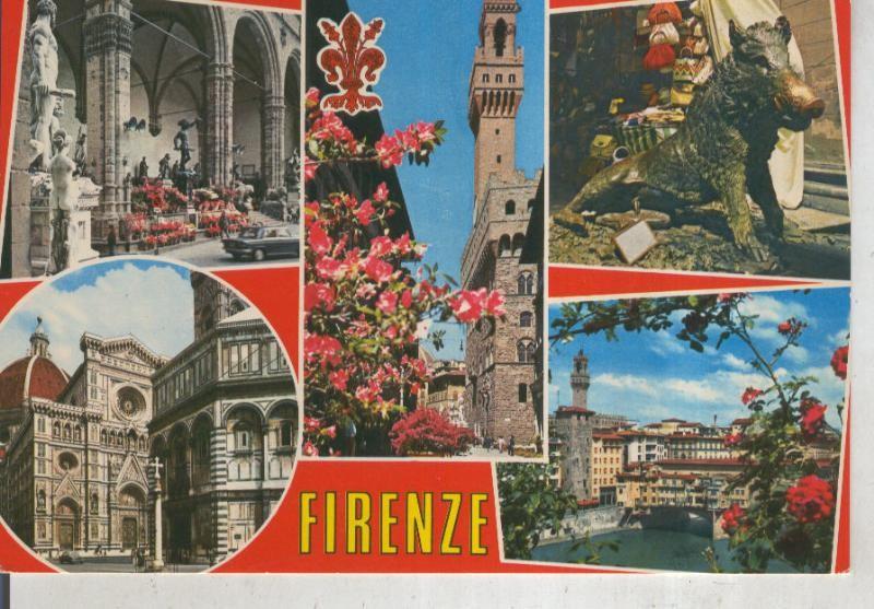 Postal 015848: Vistas diversas de Firenze, italia