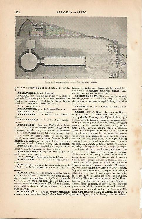 LAMINA ESPASA 5718: Tumba de cupula  de Micenas Grecia