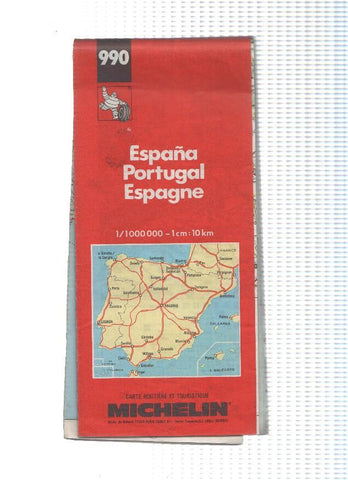 Guia Michelin España -Portugal numero 990 para 1992