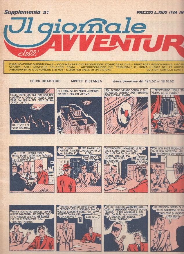 Il giornale dell'Avventura: Brick Bradford: Mister Distanza