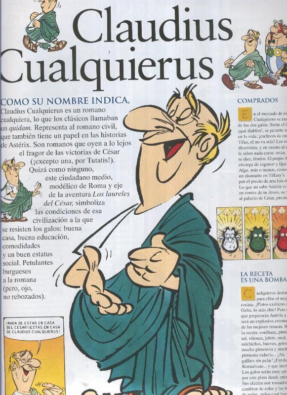 Poster-Ficha Asterix: Quien es quien: Claudius Cualquierus, romano de a pie