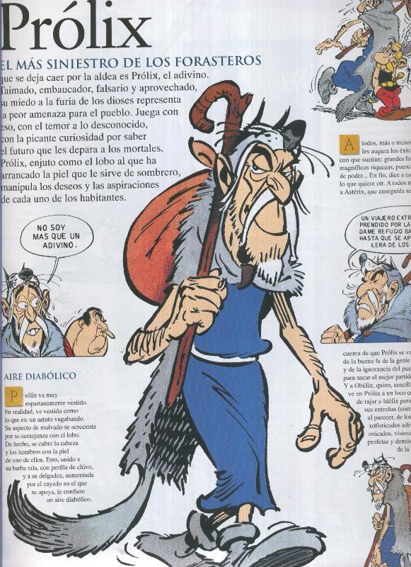 Poster-Ficha Asterix: Quien es quien: Prolix, el mas siniestro de los forasteros