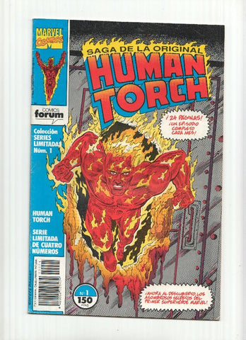 Saga de la original Human Torch (antorcha humana), serie limitada numero 1 (subrayado parte del credito)