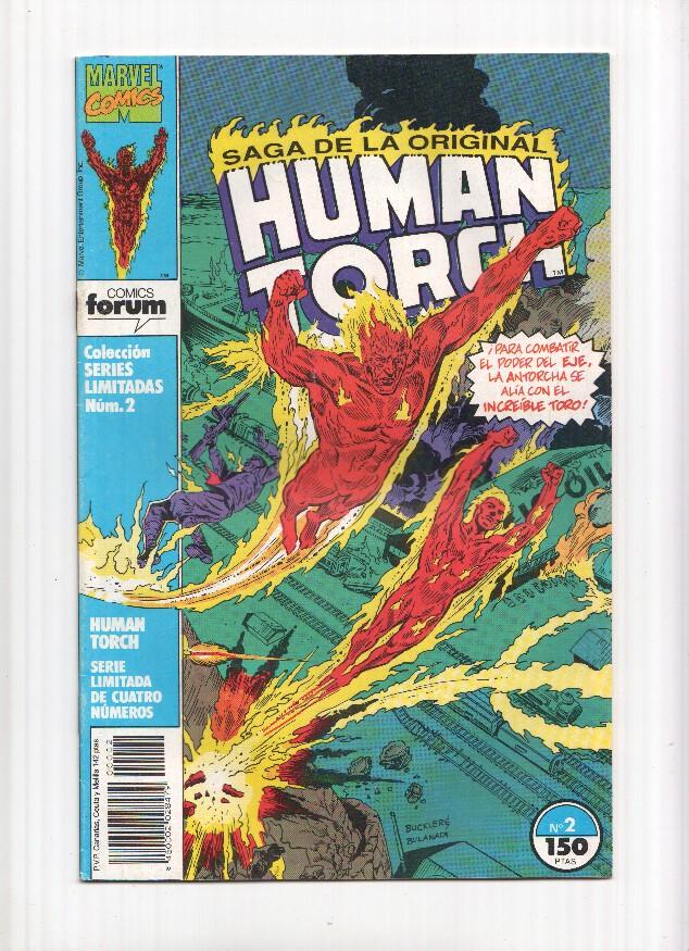 Saga de la original Human Torch (antorcha humana), serie limitada numero 2 (subrayado parte del credito)