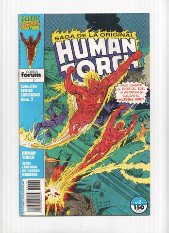 Saga de la original Human Torch (antorcha humana), serie limitada numero 2 (subrayado parte del credito)