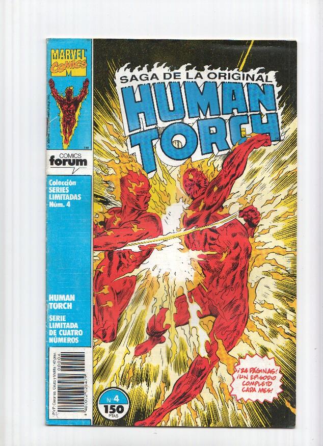 Saga de la original Human Torch (antorcha humana), serie limitada numero 4 (subrayado parte del credito)