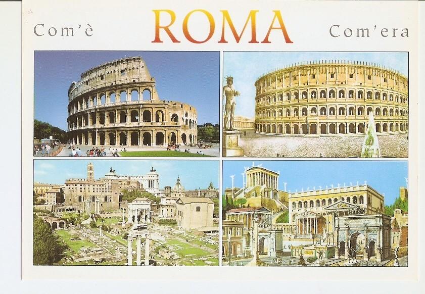 Postal 023277 : Il Colosseo e il Foro Romano, Roma