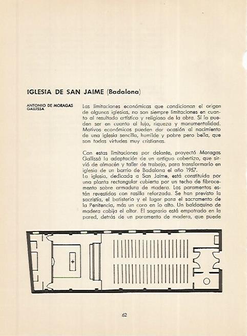 LAMINA 3614: Planta de la Iglesia de Sant Jaume. Badalona Barcelona