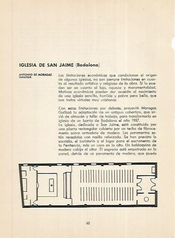 LAMINA 3614: Planta de la Iglesia de Sant Jaume. Badalona Barcelona