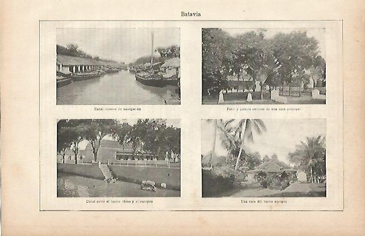 LAMINA ESPASA 9827: Vistas de Batavia Malasia
