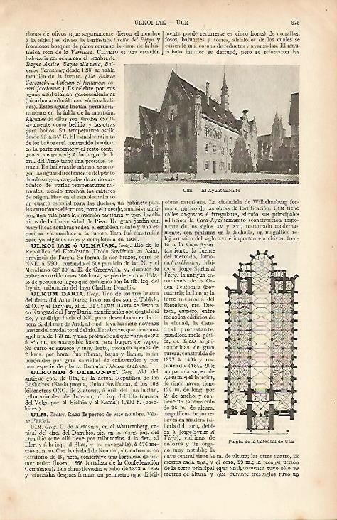 LAMINA ESPASA Alemania 12112: Ayuntamiento de Ulm Alemania