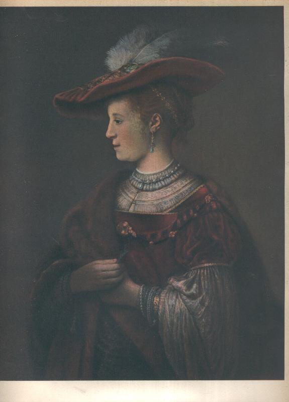 Rembrandt lamina 008: Retrato de Saskja van Uijlenburg