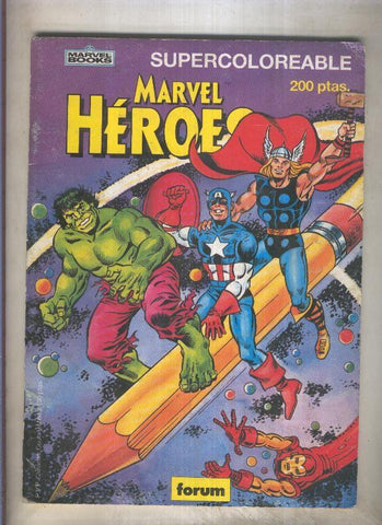 Coloreables Superheroes numero 04: Marvel Heroes (numerado 2 en interior cubierta)