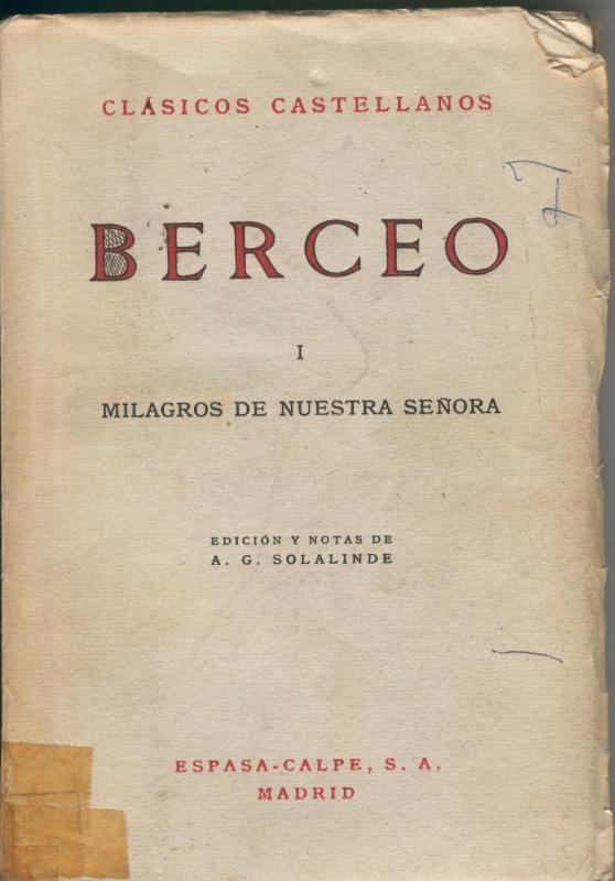 Berceo I : Milagros de Nuestra Señora