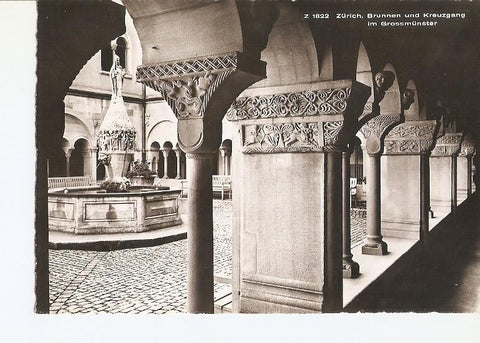 Postal 021444 : Brunnen ud Kreuzang im Grossmünster