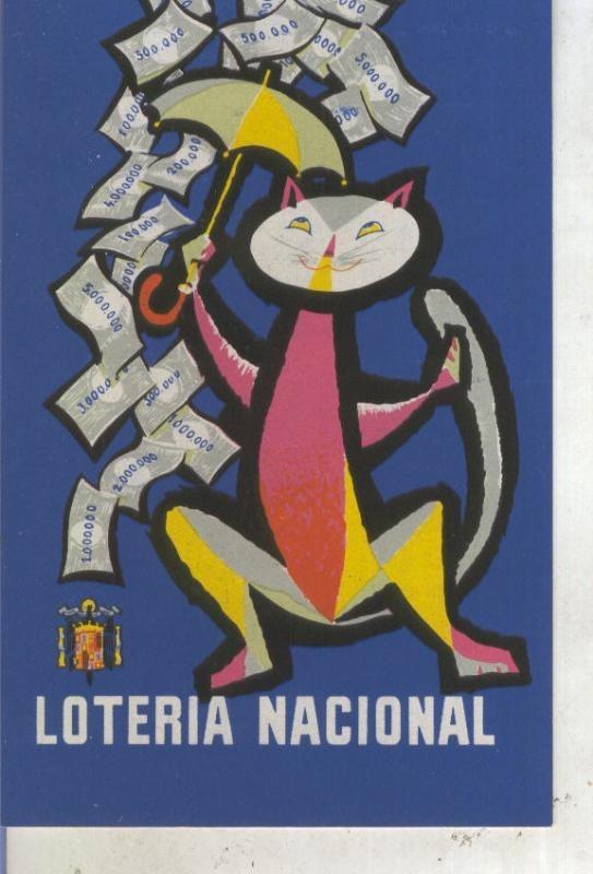 Postal 013632: Loteria Nacional, cartel 1958 de Don Antonio Picas