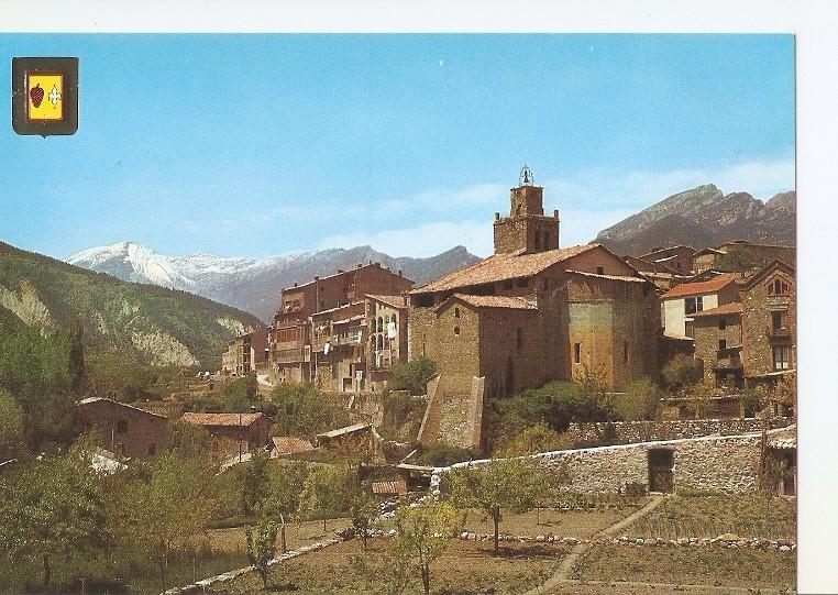Postal 048717 : Baga (Barcelona). Vista parcial al fondo el Cadi