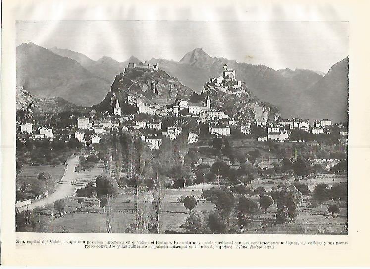 LAMINA GEOGRAFIA 0332: Vista de Sion Francia