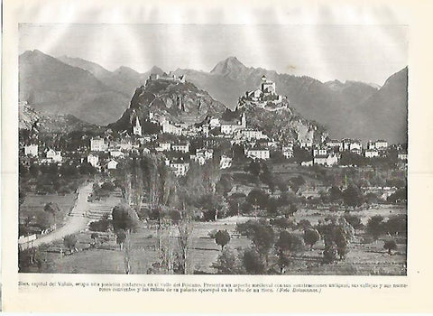 LAMINA GEOGRAFIA 0332: Vista de Sion Francia