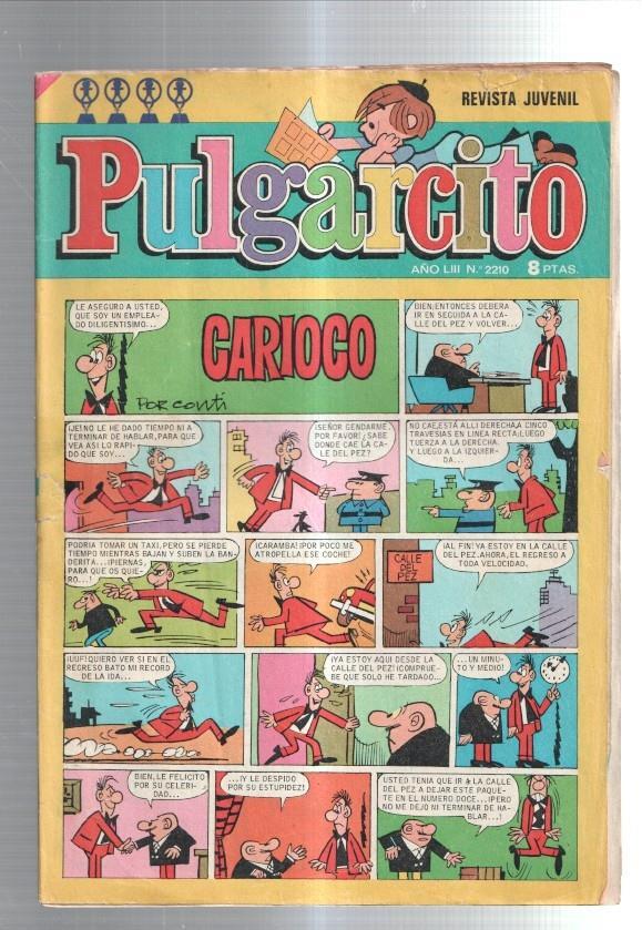 Pulgarcito numero 2210 (numerado 1 en trasera, algo cello lomo cubierta)