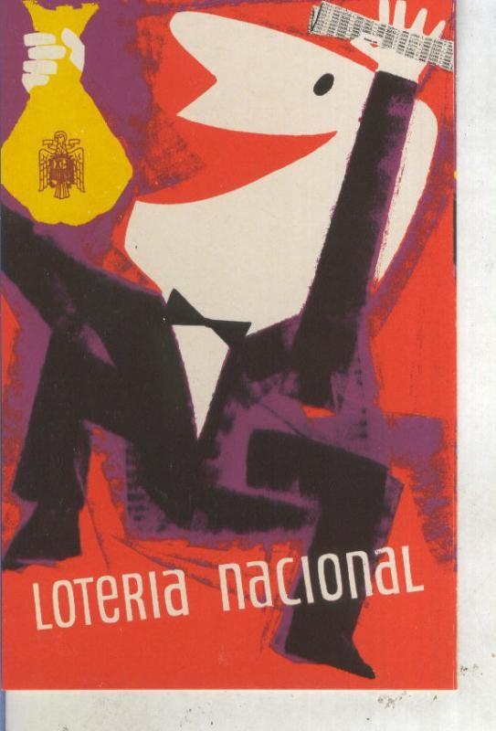 Postal 013628: Loteria Nacional, cartel 1962 de Don Juan Poza