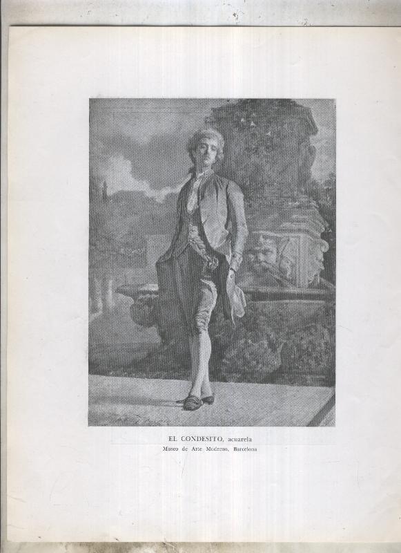 Mariano Fortuny numerado 06: El condesito, acuarela