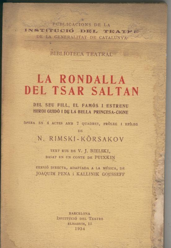 La rondalla del Tsar Saltan (cubierta estropeada)