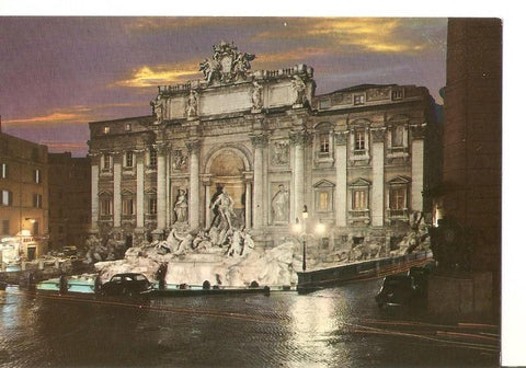 Postal 032670 : Roma. Fontana di Trevi - Notturno